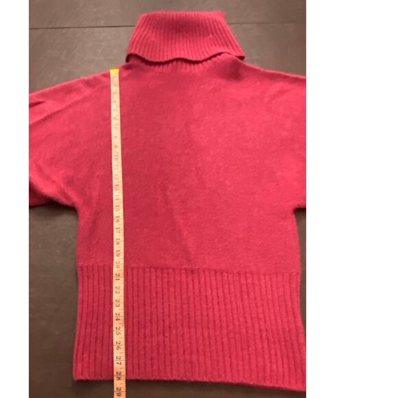 Banana Republic Alpaca Wool Batwing Turtleneck Sweater Pink Tunic Small - Picture 6 of 11